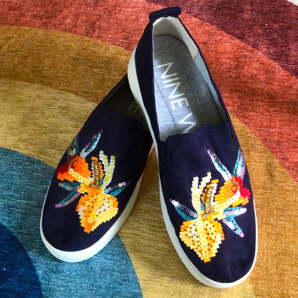 Nine West Navy Blue Slips